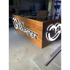 Doğal Ahşap Kutu Harf Tabela