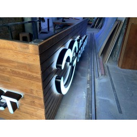 Doğal Ahşap Kutu Harf Tabela