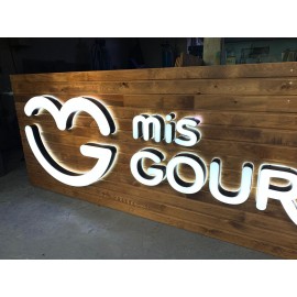 Doğal Ahşap Kutu Harf Tabela