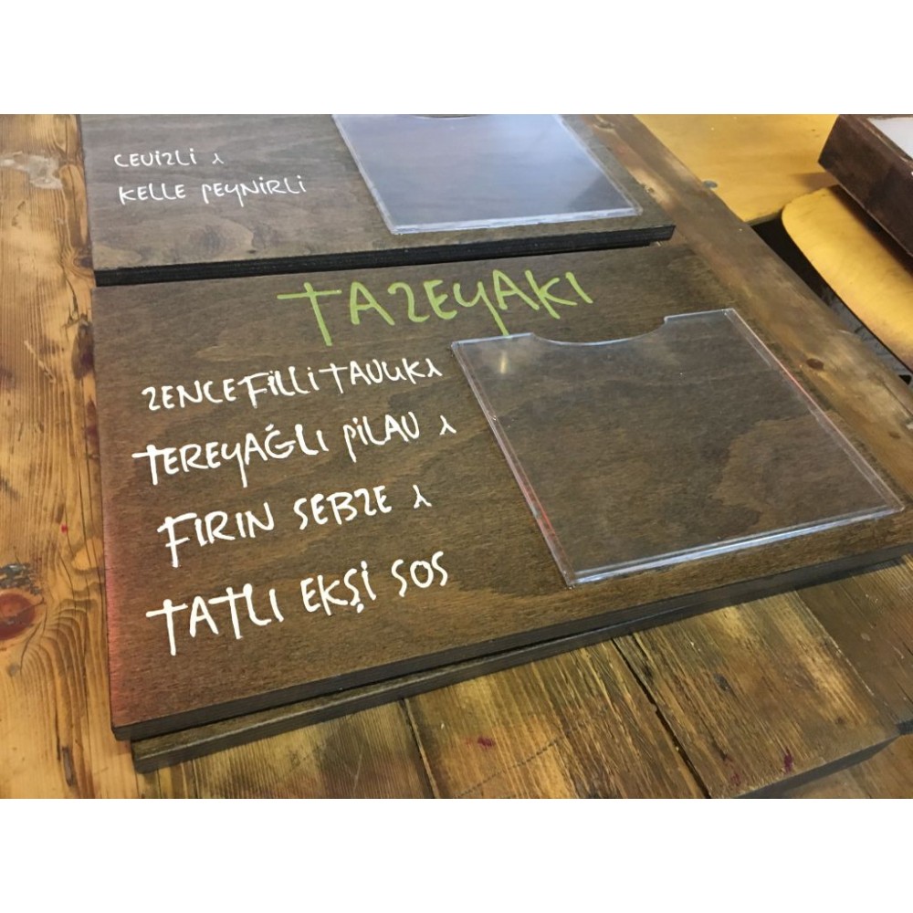 Ahşap Menü Panosu