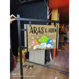 Ahşap-Metal Tabela