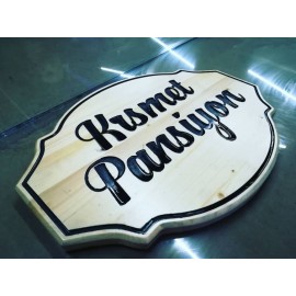 Ahşap Kazıma Tabela