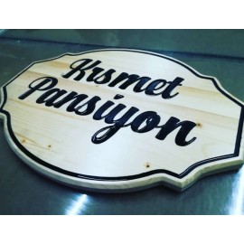 Ahşap Kazıma Tabela