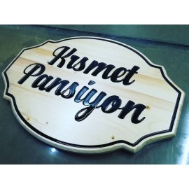 Ahşap Kazıma Tabela