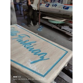 Ahşap Eskitme Boyama Tabela