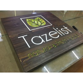 Ahşap Kazıma Boyama Tabela