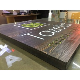 Ahşap Kazıma Boyama Tabela