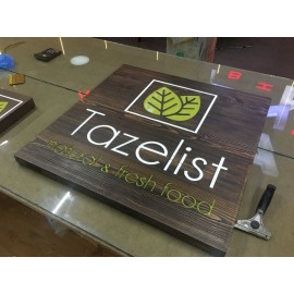 Ahşap Kazıma Boyama Tabela