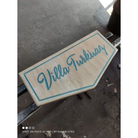 Ahşap Eskitme Boyama Tabela