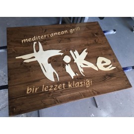 Ahşap Oyma Boyama Tabela