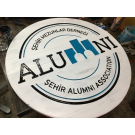 Ahşap Eskitme Boyama Tabela