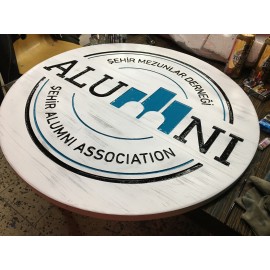 Ahşap Eskitme Boyama Tabela