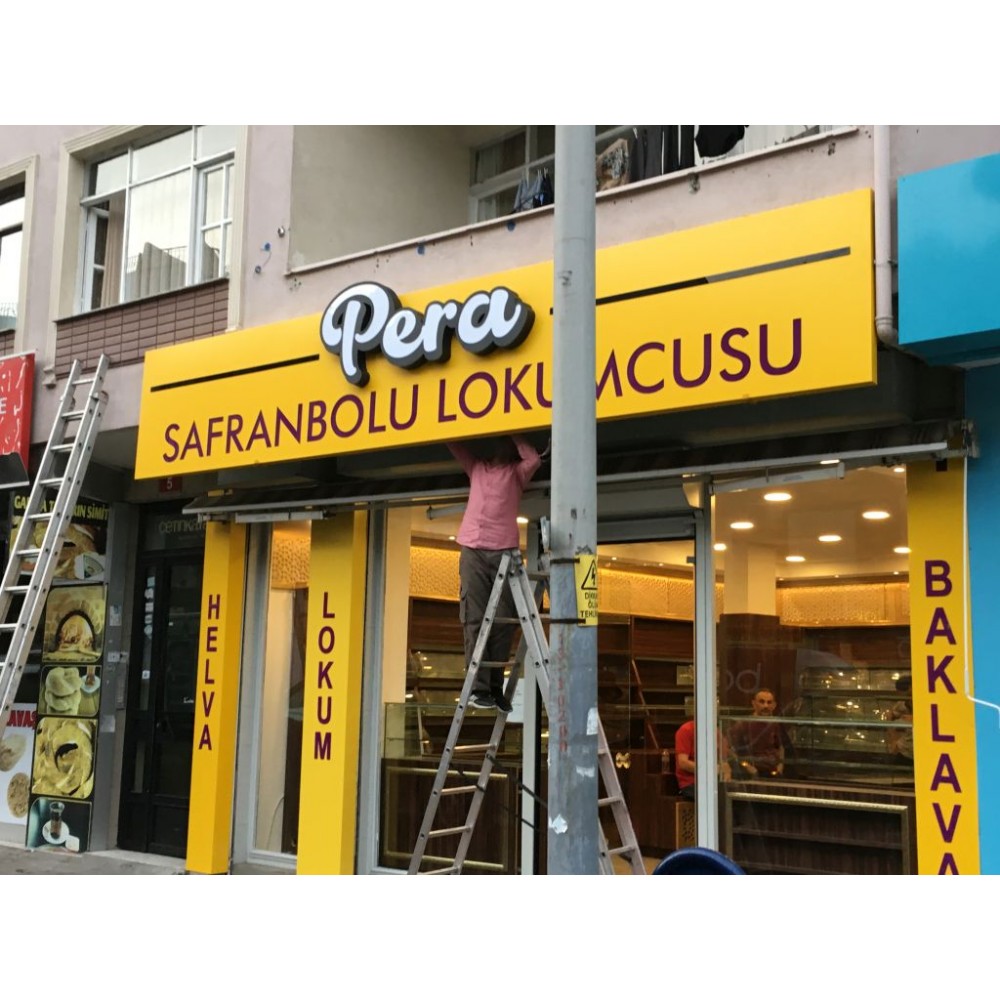 Pera-Kompozit Zemin Kutu Harf Tabela