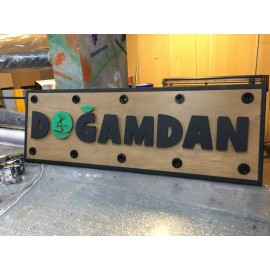 Ampullü Retro Cephe Tabela