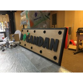 Ampullü Retro Cephe Tabela