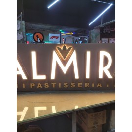 Satine Gold Kutu Harf Cephe Tabelası