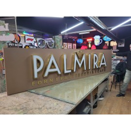 Satine Gold Kutu Harf Cephe Tabelası