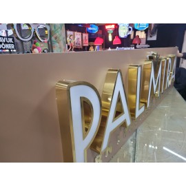 Satine Gold Kutu Harf Cephe Tabelası