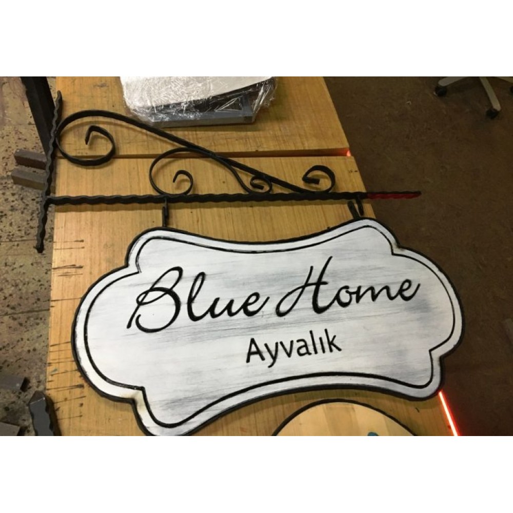 Ahşap-Ferforje Tabela