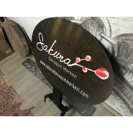 Fırça Yazısı Metal Tabela