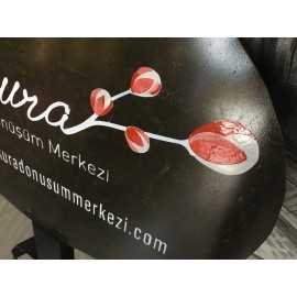 Fırça Yazısı Metal Tabela