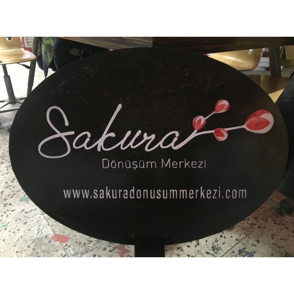 Fırça Yazısı Metal Tabela