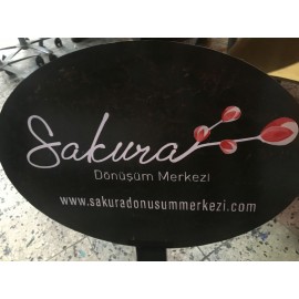 Fırça Yazısı Metal Tabela