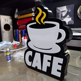 Cafe Led Işıklı Tabela