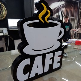 Cafe Led Işıklı Tabela