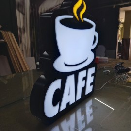 Cafe Led Işıklı Tabela