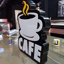 Cafe Led Işıklı Tabela