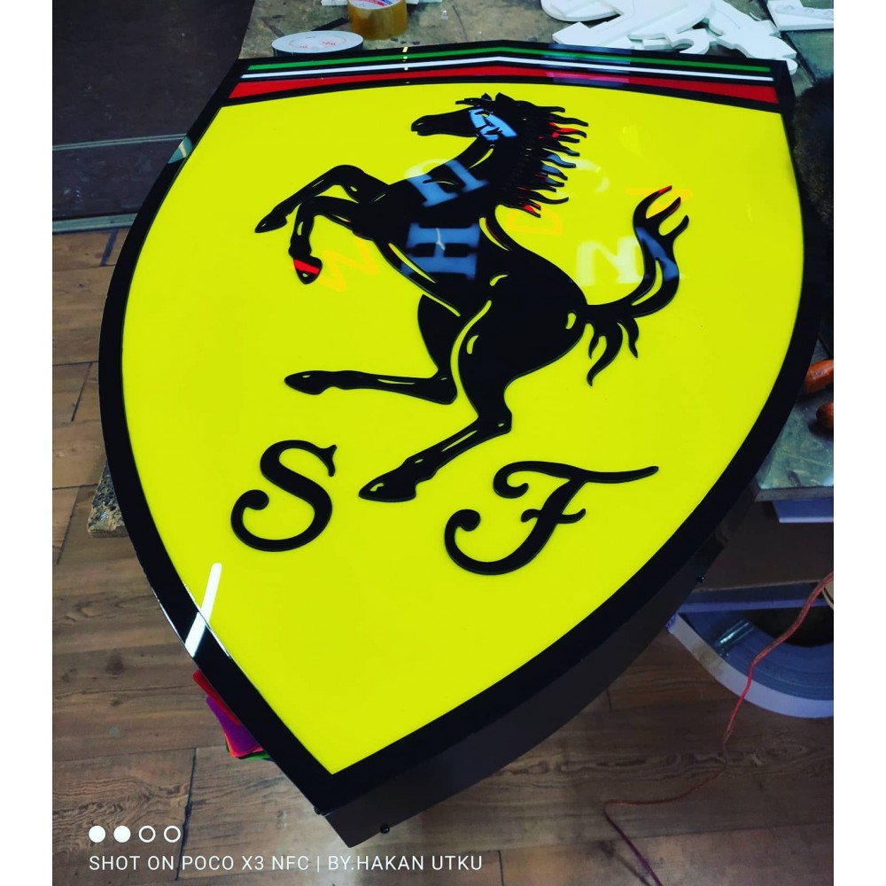 FERRARİ- Hazır Garaj Tabela