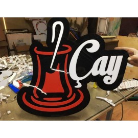 Çay Led Işıklı Tabela