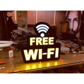 Free Wifi Işıklı Tabela