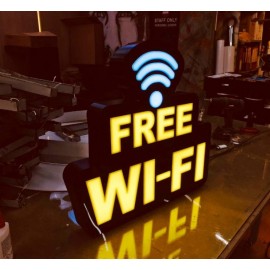 Free Wifi Işıklı Tabela