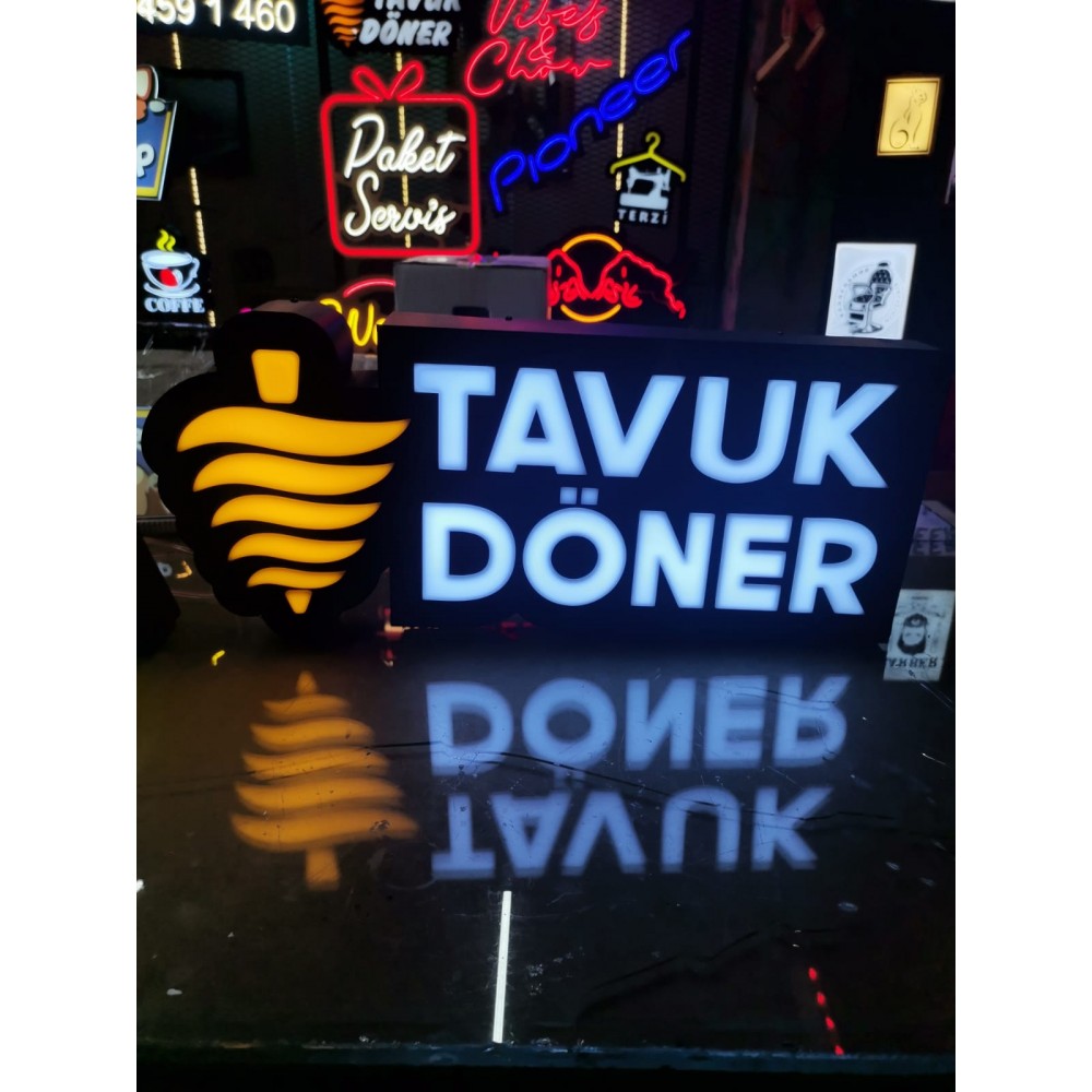 Tavuk Döner Hazır Işıklı Tabela