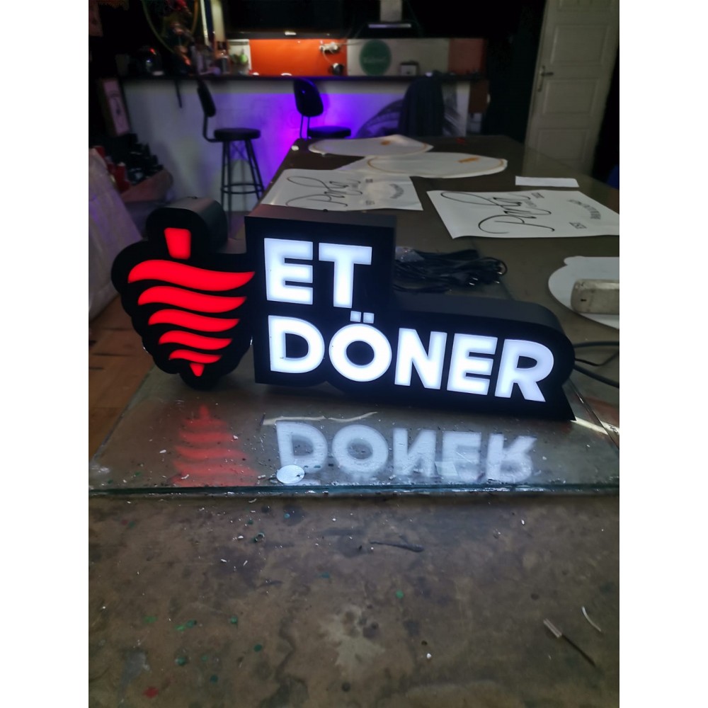 Et Döner Hazır Işıklı Tabela