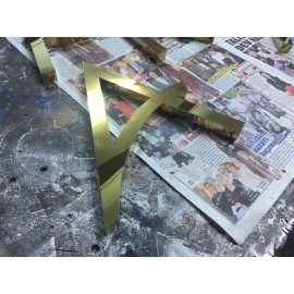 Gold Paslanmaz Endirek Harf