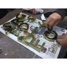 Gold Paslanmaz Endirek Harf