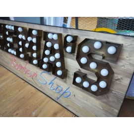 Retro Metal Kutu Harf