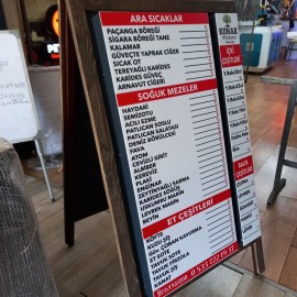 Işıklı Menü Tahtası