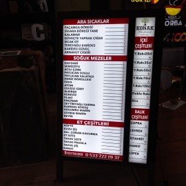 Işıklı Menü Tahtası