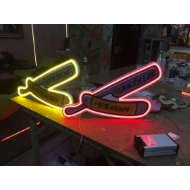 Neonled  Tabela-Barber Shop Ustura