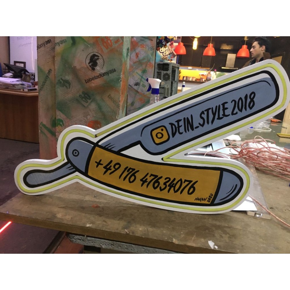 Neonled  Tabela-Barber Shop Ustura