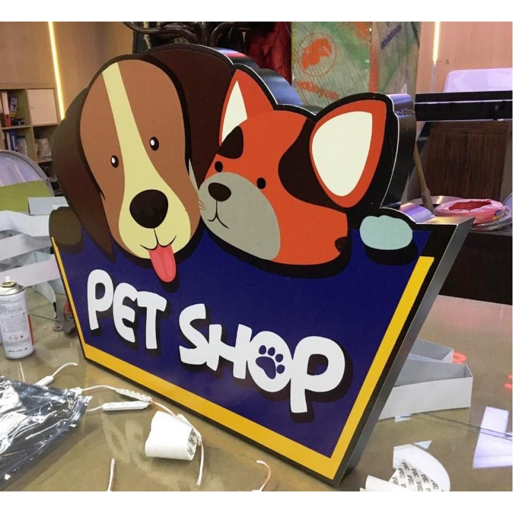 Pet Shop Led Işıklı Tabela