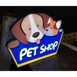 Pet Shop Led Işıklı Tabela