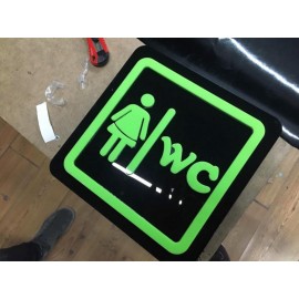 WC Led Işıklı Tabelalar